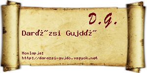 Darázsi Gujdó névjegykártya